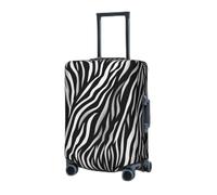 RLDOBOFE Travel Luggage Cover for Suitcase Elastic Suitcase Protector Zebra Print Suitcase Covers Washable Suitcase Protective Cover Dust-proof Luggage Covers Fit 18-32 Inch Luggage, Black, Large
