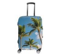 RLDOBOFE Tropical Palm Tree Travel Luggage Cover Anti Scratch Suitcase Protector Washable Elastic Baggage Cover, white, Small, Stylish