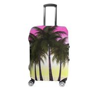 RLDOBOFE Tropical Palm Tree Travel Luggage Cover Anti Scratch Suitcase Protector Washable Elastic Baggage Cover, white, L, Stylish