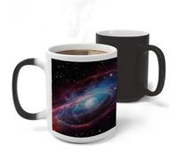 RLDOBOFE Universe Galaxy Ceramic Color Changing Mug Heat Transforming Activated Mug 11 Oz Heat Changing Sensitive Tea Cup Magic Novelty Coffee Cup Drinkware Home Kitchen Gift