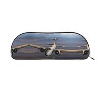 RLDOBOFE Us Army Plane Pencil Pouch Leather,Small Pen Bags With Zipper For Pencils,Pens,Markers,Makeups,Change,Coins
