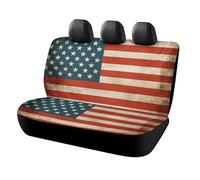 RLDOBOFE USA Flag Car Back Seat Covers for Pet, Automotive Rear Seat Protector for Unisex, Nonslip Auto Bench Seat Cover for Travel, Waterproof Cars Seat Cushion Pad Mat