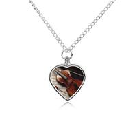 RLDOBOFE Violin Sheet Music Pet Urn Necklaces for Ashes, Heart-Shaped Pendant for Cat Lover, Custom Dog Cremation Keepsake Jewelry, Picture Necklace Personalized for Loss of Dog