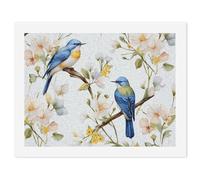 RLDOBOFE Watercolor Flowers and Birds Paint by Numbers Kit for Adults Beginners, Personalized Paint 30x40cm for DIY Crafts, Cute Painting for Office Wall Decor Gift, Home Activity, Anniversary