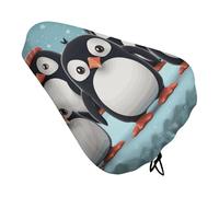 RLDOBOFE Waterproof Cute Penguins Bike Seat Cover Washable Bicycle Saddle Protector Oxford Cloth Rain Dust Sun Bike Seat Cushion Cover for Women Men City Mountain Outdoor