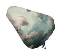 RLDOBOFE Waterproof Two Horses in The Sky Bike Seat Cover Washable Bicycle Saddle Protector Oxford Cloth Rain Dust Sun Bike Seat Cushion Cover for Women Men City Mountain Outdoor