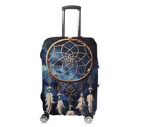RLDOBOFE White Fantasy Dream Catcher Baggage Cover for Travel, Washable Suitcase Covers for Home, Dustproof Luggage Protector Skins with Zippers, Protector Anti Scratch, Luggage Covers, white, M