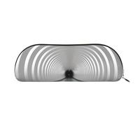 RLDOBOFE White Subway Tunnel Pencil Pouch Leather,Small Pen Bags With Zipper For Pencils,Pens,Markers,Makeups,Change,Coins