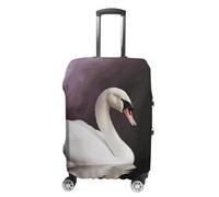 RLDOBOFE White Swan Baggage Cover for Travel, Washable Suitcase Covers for Home, Dustproof Luggage Protector Skins with Zippers, Protector Anti Scratch, Luggage Covers, white, M, Luggage Case Cover