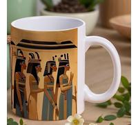 RLDOBOFE Women in Ancient Egypt Coffee Mug Ceramic with Handle, Personalized 11 OZ Dringking Cup for Women Office, Customized Gifts for Tea Cup for Mom, Dad, Friends, Boyfriend, Girlfriend