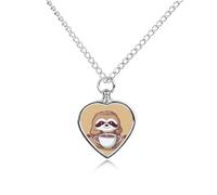 RLDOBOFE Yoga Animal Coffee Cremation Jewelry for Ashes Heart Urn Necklaces Personalized Memorial Necklace Dog Cat Keepsake Pendant Custom Small Locket Ash Holder for Women Men