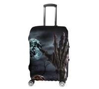 RLDOBOFE Zombie Hand Dark Halloween Baggage Cover for Travel, Washable Suitcase Covers for Home, Dustproof Luggage Protector Skins with Zippers, Protector Anti Scratch, Luggage Covers, white, XL