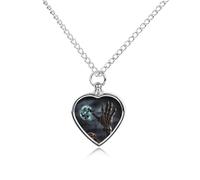 RLDOBOFE Zombie Hand Dark Halloween Cremation Jewelry for Ashes Heart Urn Necklaces Personalized Memorial Necklace Dog Cat Keepsake Pendant Custom Small Locket Ash Holder for Women Men