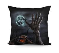 RLDOBOFE Zombie Hand Dark Halloween Throw Pillow Covers for Sofa, Super Soft Body Plush Pillow Cases with Zipper for Bedroom, Breathable Fuzzy Cushion Cases for Living Room, Hotel, 18inch