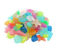 RLECS 100PCS Luminous Stones Sea Shells Decorative Stones DIY Jewellery Suitable for Aquariums Vases Gardens Pavements