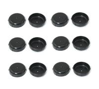 RLECS 12pcs 1/2 38mm Patio Iron Table & Chair Leg Pads Anti-Slip Foot Covers Wrought Iron Furniture Caps Plastic Replacement Feet Outdoor Chair Leg Floor Protectors