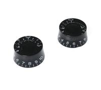 RLECS 2PCS Black Guitar Speed Control Volume Tone Knob for Electric Guitar Replacement Parts