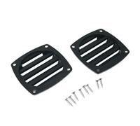 RLECS 2PCS Nylon Marine Boat Vent 2-3/4 Inch Diameter Louvered Recessed Plastic Four Vents RV Accessory with Mounting Screws Black