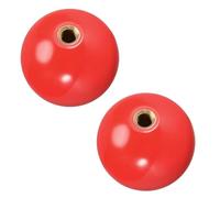 RLECS 2PCS Round Joystick Head Red Top Handle 35mm Game DIY Parts Replacement for Equipment Maintenance