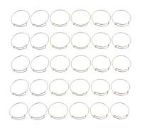 RLECS 30PCS 2.6 Inch Multi Colour Blank Bangle DIY Adjustable Metal Bracelet for Jewellery Making Accessory Pairing Handicrafts