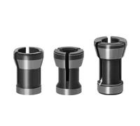 RLECS 3PCS 6/6.35/8mm Angle Grinder Collet Conversion Sleeve Chuck Black Carbon Steel Milling Cutter Holder Suitable for Trimming Machine Engraving Machine Collet Conversion
