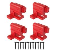 RLECS 4PCS Drill Holder Bracket Wall Mount Clamp with Screws for M12 Power Tool Wall Storage Rack Red Plastic Diameter 2.6 Inch
