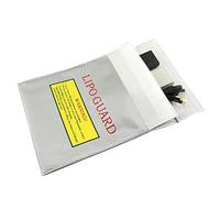 RLECS RC Lipo Safe Bag Fireproof Lipo Guard Silver Lithium Charging Bag High Temperature Resistant Battery Sack 23x30cm