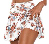 RLEHJN 2 in 1 Running Shorts Women Warehouse Clearance, Pleated Tennis Skirt for Women with Shorts Floral Printed Golf Skort High Waist Athletic Sports Mini Skirt for Running Workout Yoga