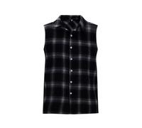RLEHJN Checked Shirts Womens Oversized UK Clearance Casual Button Down Plaid Shirt Tank Top Sleeveless Tops Lapel Collar Vest Tops Business Casual Work Loose Blouses Lightweight Jacket