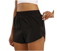 RLEHJN Gym Shorts for Women UK Clearance Elasticated Waist Running Shorts Workout Athletic Jogging Shorts Lightweight Activewear Shorts with Pockets Short Pants for Above The Knee Size 8-16