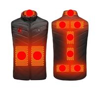 RLEHJN Heated Vest Men and Women, Heated Gilet Body Warmer with 9 Heating Zones Quilted Heated Jackets Winter Thermal Vest Unisex Warm Heating Coat for Motorcycle Fishing Skiing Outdoor Activities