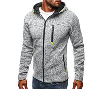 RLEHJN Hoodies for Men UK Clearance, Running Jacket Mens Autumn Long Sleeve Tops Casual Hooded Coats with Zipper Pockets Outerwear Lightweight Sweatshirts Full Zip Hoody for Sports Gym