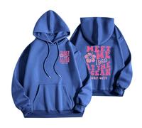 RLEHJN Hoodies for Women UK Floral Letter Print Hooded Sweatshirt Autumn Essential Hoodie with Drawstring Ladies Casual Long Sleeve Tops Comfortable Pullover Loose Fit Outwear Size 8-16