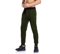 RLEHJN Mens Joggers UK Sale Clearance Tracksuit Bottoms Men Plain Gym Joggers Stretch Cuffed Jogging Bottoms Elasticated Waist Casual Trousers Drawstrings Sweatpants for Sports Army Green