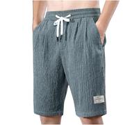 RLEHJN Mens Summer Shorts Sale Clearance Solid Color Elasticated Waist Shorts Lightweight Casual Holiday Beach Short Pants Lounge Wear Loose Fit Bottoms with Drawstring and Pockets M-5XL Green