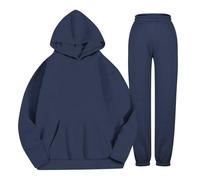 RLEHJN Mens Tracksuit Set 2 Piece Autumn/Winter Hoodie Top Jogging Bottoms Casual Joggers Sports Sweatsuit with Pockets Hooded Sweatshirts Pullover + Sports Trousers Tracksuits Running Suit