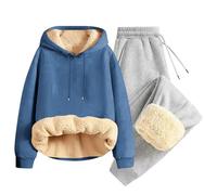 RLEHJN Mens Tracksuit Set Full Sale Clearance Lined Fleece 2 Piece Outfits Plain Pullover Tracksuits Sweatshirts and Joggers Tops Drawstring Bottoms Co Ord Sets Casual Sport Activewear Golf Suit