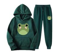 RLEHJN Mens Tracksuit Set UK Clearance 2 Piece Y2K Cute Frog Dinosaur Print Hoodie Jogging Bottoms Set Jogging Suit Men's Sports Suits Hoodie + Sports Trousers Running Suit
