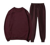RLEHJN Men's Tracksuits Full Set 2 Piece Outfits Pullover Trousers Tracksuit Set Solid Color Long Sleeve Sweatshirts and Joggers Bottoms Slim Fit Co Ord Sets Casual Sport Active Wear L-4XL