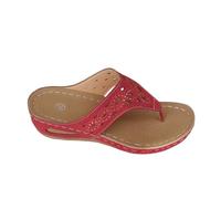 RLEHJN Orthopedic Sandals Women, Wedge Flip Flops Non-Slip Beach Shoes Toe Post House Slippers Shower Slides Walking Thong Sandals Ladies Summer Shoes for Indoor and Outdoor Size 3.5-7.5