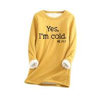 RLEHJN Oversized Sweatshirt Women, Ladies Fleece Tops Casual Loose Jumper Dress Sherpa Fleece Lined Longline Sweatshirts Letter Print Warm Tops Autumn/Winter Sweaters Thicken Pullover