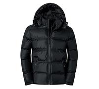 RLEHJN Puffer Jacket Mens UK Sale Clearance Winter Warm Coat Down Jacket Plain Hoodies Windbreaker Jacket Ski Jacket Hoodie Full Zip Hooded Coat with Zip Pockets Outerwear Outdoor Sportswear