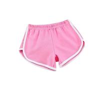 RLEHJN Sports Shorts Women UK Sale Clearance Gym Running Shorts Elasticated Waist Workout Activewear Striped High Waisted Short Hot Pants Lounge Wear Above The Knee Offers of The Day 2025 Pink