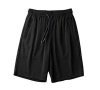 RLEHJN Summer Shorts for Women and Men UK Clearance, Ladies Shorts with Zip Pockets Elasticated Waist Solid Color Lounge Pants Gym Athletic Sport Tracksuit Bottoms Drawstring Loose Casual Pants