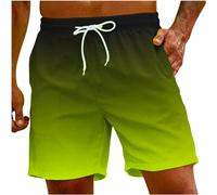 RLEHJN Swimming Trunks Men UK Warehouse Clearance Gradient Printed Swim Shorts Summer Holiday Pools Surfing Boardshorts Elasticated Waist Beach Board Shorts Lightweight Casual Half Pants S-5XL