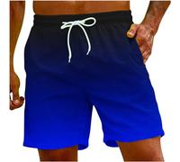 RLEHJN Swimming Trunks Men UK Warehouse Clearance Gradient Printed Swim Shorts Summer Holiday Pools Surfing Boardshorts Elasticated Waist Beach Board Shorts Lightweight Casual Half Pants S-5XL