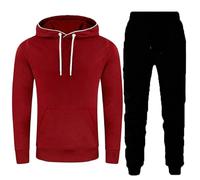 RLEHJN Tracksuit Mens Full Set Hoodies Sweatsuits Tops and Joggers Sets Casual Sport Sweat Suit Pullover Sweatshirts Tops Sportswear Suits Solid Color Sweater 2 Piece Sets M-4XL
