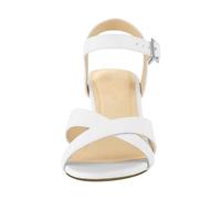 RLEHJN Wedge Sandals for Women UK Sale Clearance Mid Heel Sandals Plian Summer Shoes Ladies Bridal Sandals Ankle Strap Wedding Evening Shoes Fish Mouth Open Toe Sling Back Sandals Size 4.5-9.5