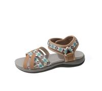 RLEHJN Wedge Sandals Women UK Sale Clearance, Ladies Outdoor Walking Sandals Ethnic Style Non-Slip Summer Shoes Soft Sole Open Toe Platform Sandals Holiday Beach Footwear Size 3.5-7.5