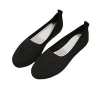 RLEHJN Womens Flat Pumps Summer Shoes Breathable Mesh Closed Toe Sandals Work Smart Office Formal Comfortable Ballet Shoes Pointed Toe Slip On Flats Ballerina Flats Footwear Size 3.5-8